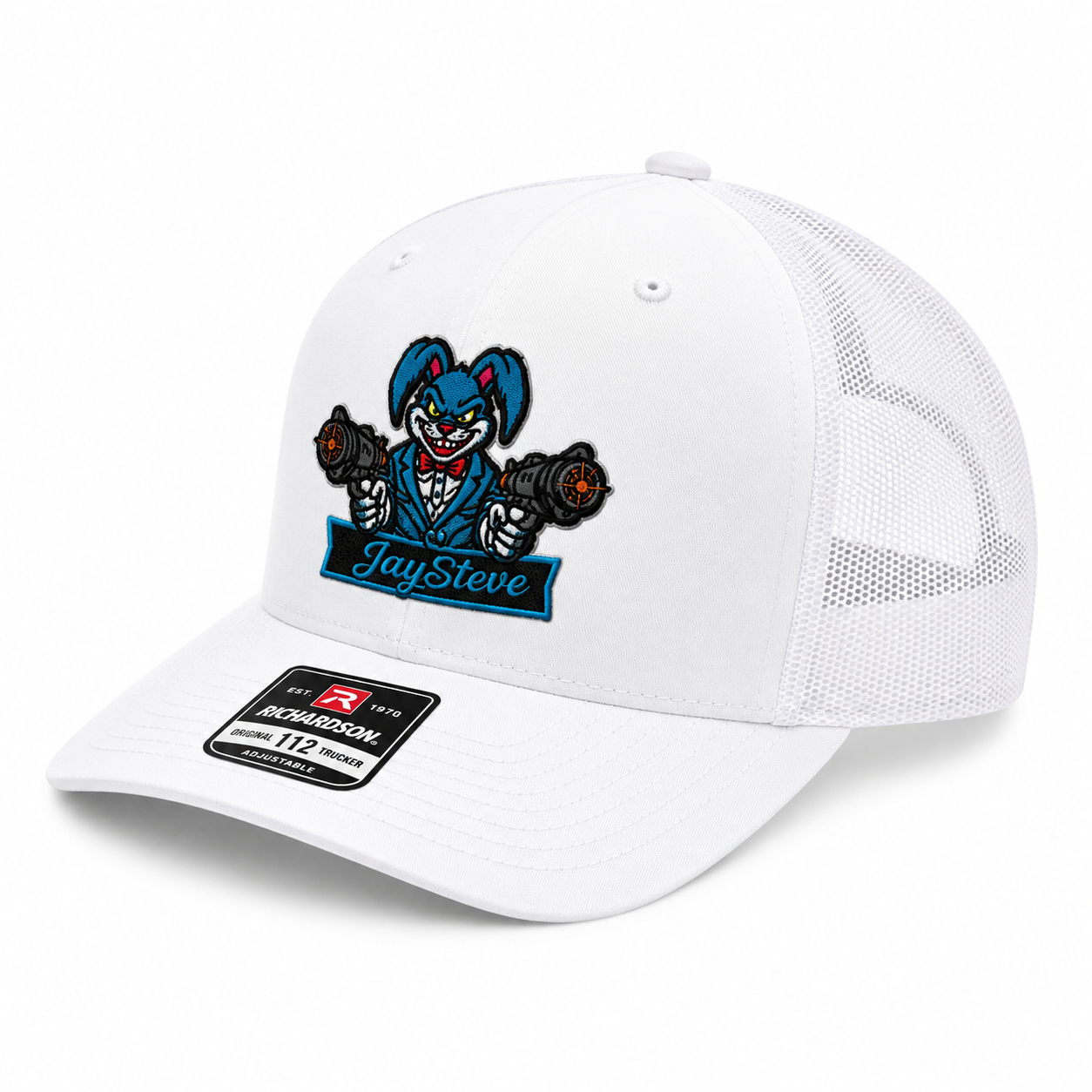JaySteve “Deadshot Bunny” Trucker Hat – Icy White Edition