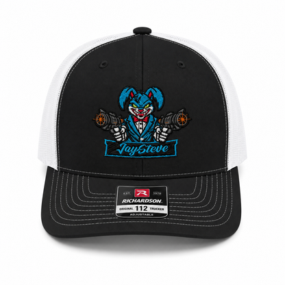 JaySteve “Deadshot Bunny” Trucker Hat – Black/White Edition