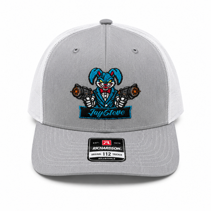 JaySteve “Deadshot Bunny” Trucker Hat – Heather Gray/White Edition